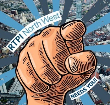 Image of a hand showing RTPI North West needs you