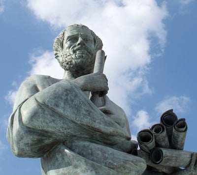 Photo of statue of Aristotle